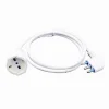 CAVO PROLUNGA CON SPINA 16A PRESA SCHUKO BIVALENTE 3 METRI COLORE BIANCO 83286