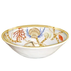 CENTRO TAVOLA CIOTOLA CONCHIGLIE CORALLI STILE MARINO INSALATIERA HOME DECOR