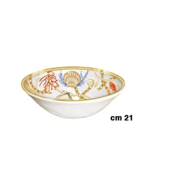 CENTRO TAVOLA CIOTOLA CONCHIGLIE CORALLI STILE MARINO INSALATIERA PORTA BON BON
