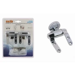 CERNIERE PER WC COPRIWATER UNIVERSALI 2PZ CROMATE CON CHIUSURA AMMORTIZZATA 59609