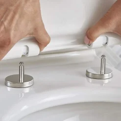 CERNIERE PER WC SUPPORTI COPRIWATER UNIVERSALI CON CHIUSURA SOFT AMMORTIZZATA 79573