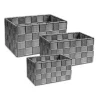 CESTINI TESSUTO 3 SCATOLE ORGANIZER BAGNO PORTA OGGETTI BAGNOSCHIUMA MAKEUP