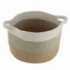 CESTINO CESTO IN TESSUTO DI CORDA INTRECCIATO PORTA OGGETTI TONDO 26X18CM 10647