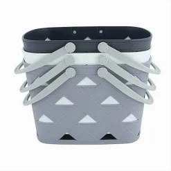 CESTINO CESTO PORTATUTTO OGGETTI CON MANICI 26.5X18X17CM MULTIUSO ASSORTITI 10721