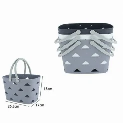 CESTINO CESTO PORTATUTTO OGGETTI CON MANICI 26.5X18X17CM MULTIUSO ASSORTITI 10721