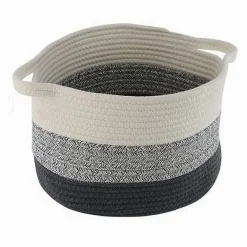 CESTINO CESTO TESSUTO CORDA INTRECCIATO PORTA OGGETTI ROTONDO 29 X 20 CM 10651