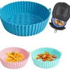 CESTINO IN SILICONE FRIGGITRICE AD ARIA TEGLIA RIUTILIZZABILE ANTIADERENTE 20CM