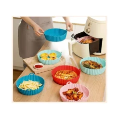 CESTINO IN SILICONE FRIGGITRICE AD ARIA TEGLIA RIUTILIZZABILE ANTIADERENTE 20CM