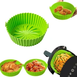 CESTINO IN SILICONE FRIGGITRICE AD ARIA TEGLIA RIUTILIZZABILE ANTIADERENTE 20CM