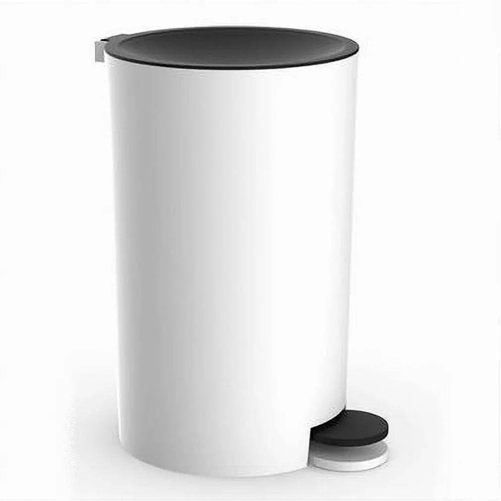 CESTINO PATTUMIERA A PEDALE ARREDO BAGNO BIANCO NERO IN PLASTICA ACCESSORI 69769