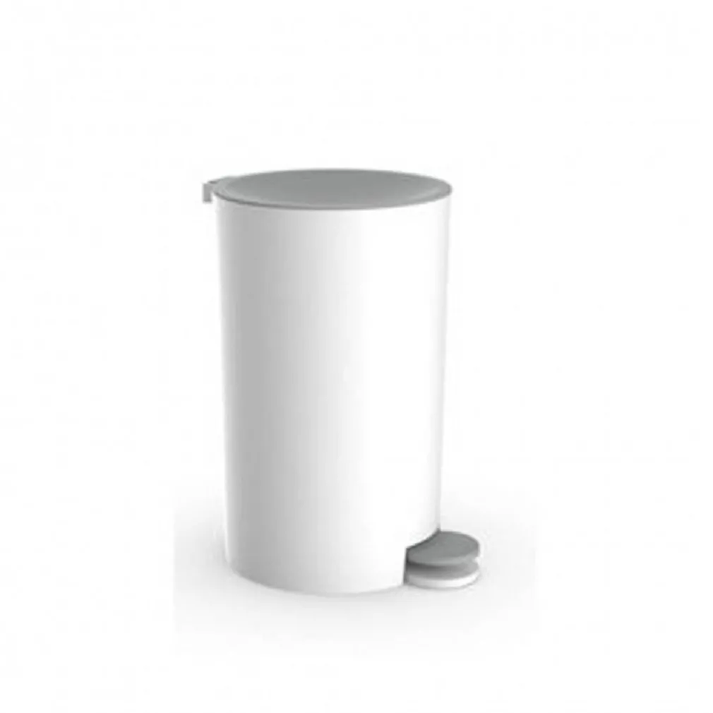 CESTINO PATTUMIERA ARREDO DA BAGNO BIANCO GRIGIO IN PLASTICA 16 X 25.5 CM 69851