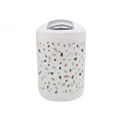 CESTINO PATTUMIERA ARREDO BAGNO GRANIGLIA BIANCO MULTICOLORE 19.5X30.5 CM 69844