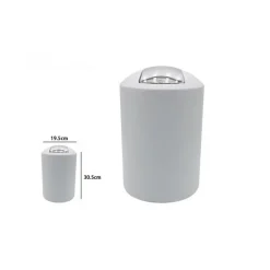 CESTINO PATTUMIERA ARREDO DA BAGNO IN PLASTICA GRIGIO 19.5 X 30.5 CM 69863