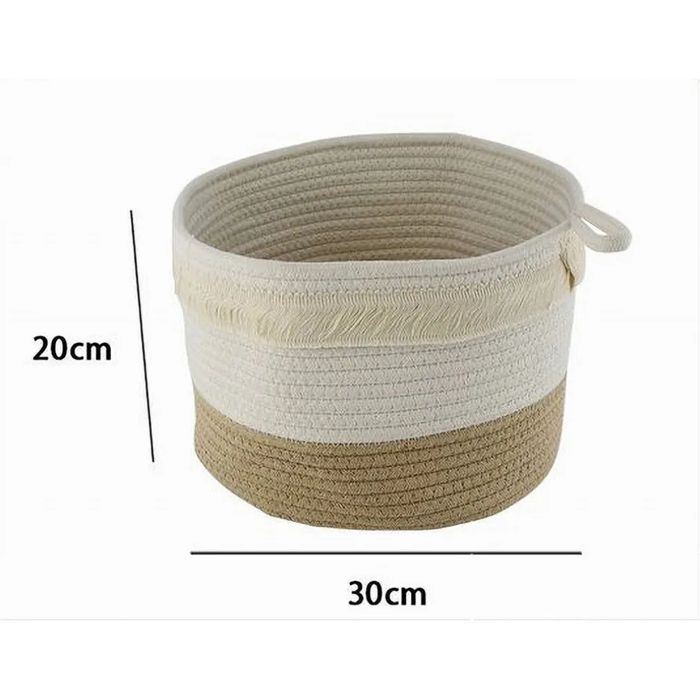 CESTINO PORTA BIANCHERIA OGGETTI CORDA INTRECCIATA CESTO ORGANIZER 30X20CM 10653