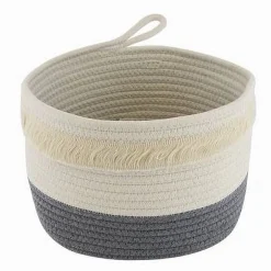 CESTINO PORTA BIANCHERIA OGGETTI CORDA INTRECCIATA CESTO ORGANIZER 26X18CM 10655