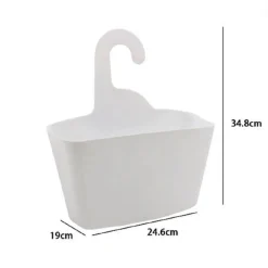 CESTINO PORTA OGGETTI APPENDERE ORGANIZER RETTANGOLARE IMPERMEABILE BIANCO 69785