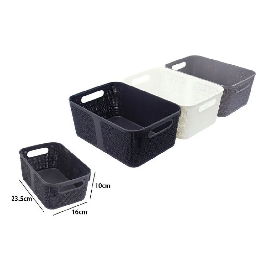 CESTINO PORTA OGGETTI CESTO ORGANIZER RETTANGOLARE PORTA TUTTO BAGNO CASA 79463