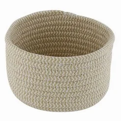 CESTINO PORTA OGGETTI CESTO IN TESSUTO INTRECCIATO ROTONDO CASA 16 X 10 CM 10640