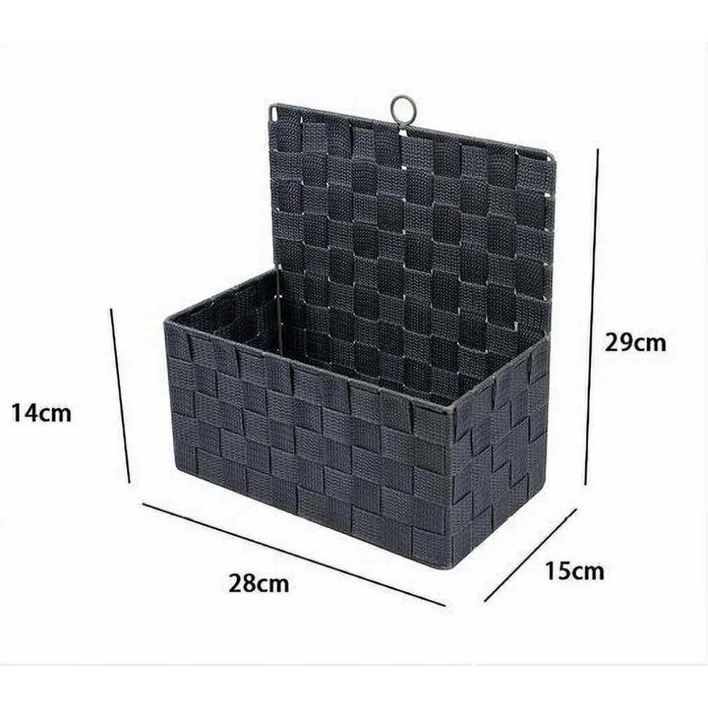 CESTINO PORTA OGGETTI CESTO TESSUTO GRIGIO SCURO ORGANIZER MULTIUSO CASA 79092