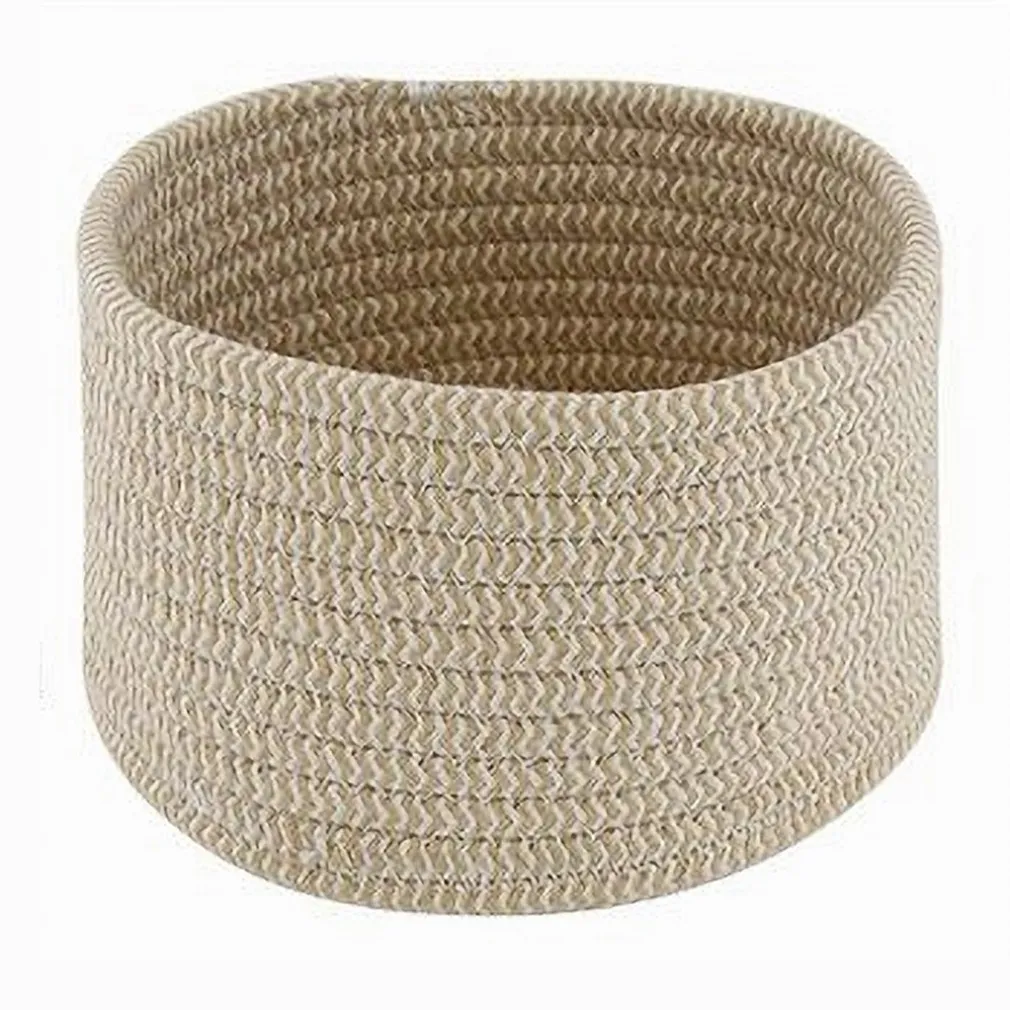 CESTINO PORTA OGGETTI CESTO IN TESSUTO INTRECCIATO ROTONDO CASA 18 X 11 CM 10641
