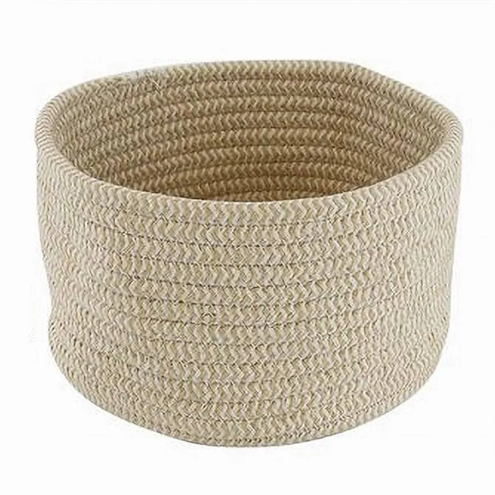 CESTINO PORTA OGGETTI CESTO IN TESSUTO INTRECCIATO ROTONDO CASA 21X12.5 CM 10642
