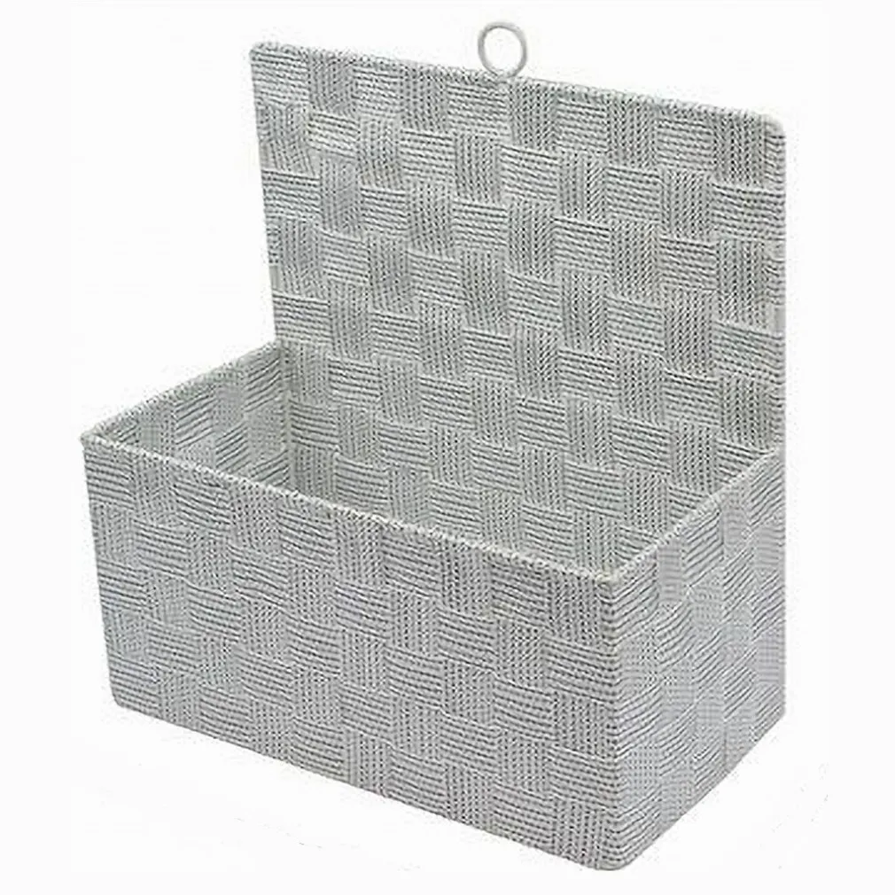 CESTINO PORTA OGGETTI CESTO TESSUTO GRIGIO CHIARO ORGANIZER MULTIUSO CASA 79090