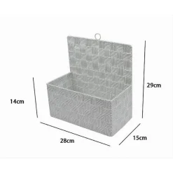 CESTINO PORTA OGGETTI CESTO TESSUTO GRIGIO CHIARO ORGANIZER MULTIUSO CASA 79090
