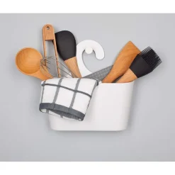 CESTINO PORTA OGGETTI CON GANCIO APPENDERE DOCCIA BAGNO CASA VARI COLORI 79459