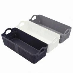 CESTINO PORTA OGGETTI ORGANIZER RETTANGOLARE CESTO PORTATUTTO BAGNO CASA 79461