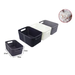 CESTINO PORTA OGGETTI ORGANIZER RETTANGOLARE CESTO PORTA TUTTO BAGNO CASA 79464