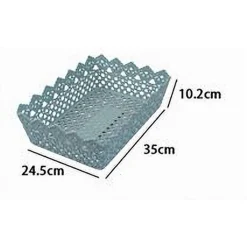 CESTINO PORTA TUTTO OGGETTI MULTIUSO PLASTICA RETTANGOLARE 35X24.5X10.2 CM 79473