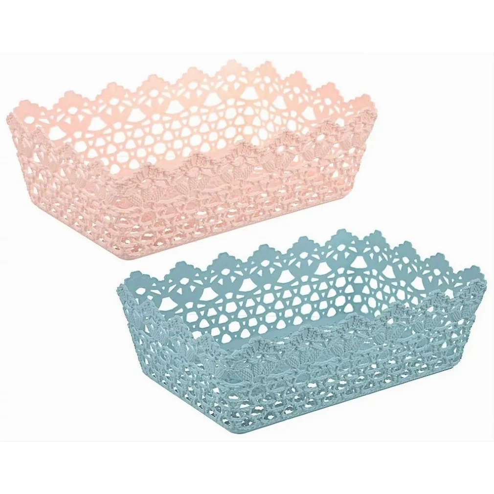 CESTINO PORTA TUTTO OGGETTI PLASTICA RETTANGOLARE 29.8X19.8X9.6CM MULTIUSO 79472