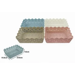 CESTINO PORTA TUTTO OGGETTI PLASTICA RETTANGOLARE 29.8X19.8X9.6CM MULTIUSO 79472