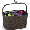 CESTINO PORTAMOLLETTE PORTA MOLLETTE CESTO EFFETTO RATTAN IN PLASTICA 18X24X14CM