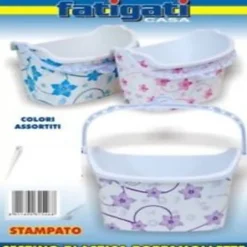 CESTINO PORTAMOLLETTE PORTA MOLLETTE IN PLASTICA STAMPATA COLORATO