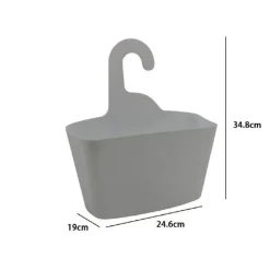 CESTINO PORTAOGGETTI APPENDERE ORGANIZER RETTANGOLARE IMPERMEABILE GRIGIO 69826