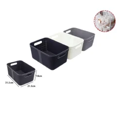 CESTINO PORTAOGGETTI ORGANIZER RETTANGOLARE CESTO PORTATUTTO BAGNO CASA 79465