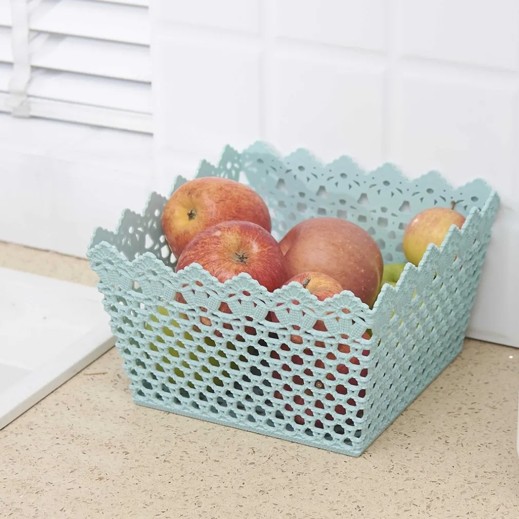 CESTINO PORTATUTTO OGGETTI CESTO MULTIUSO PLASTICA QUADRATO 18.2X18.2X11CM 79474