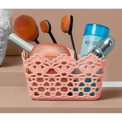 CESTINO PORTATUTTO OGGETTI CESTO MULTIUSO PLASTICA QUADRATO 18.2X18.2X11CM 79474