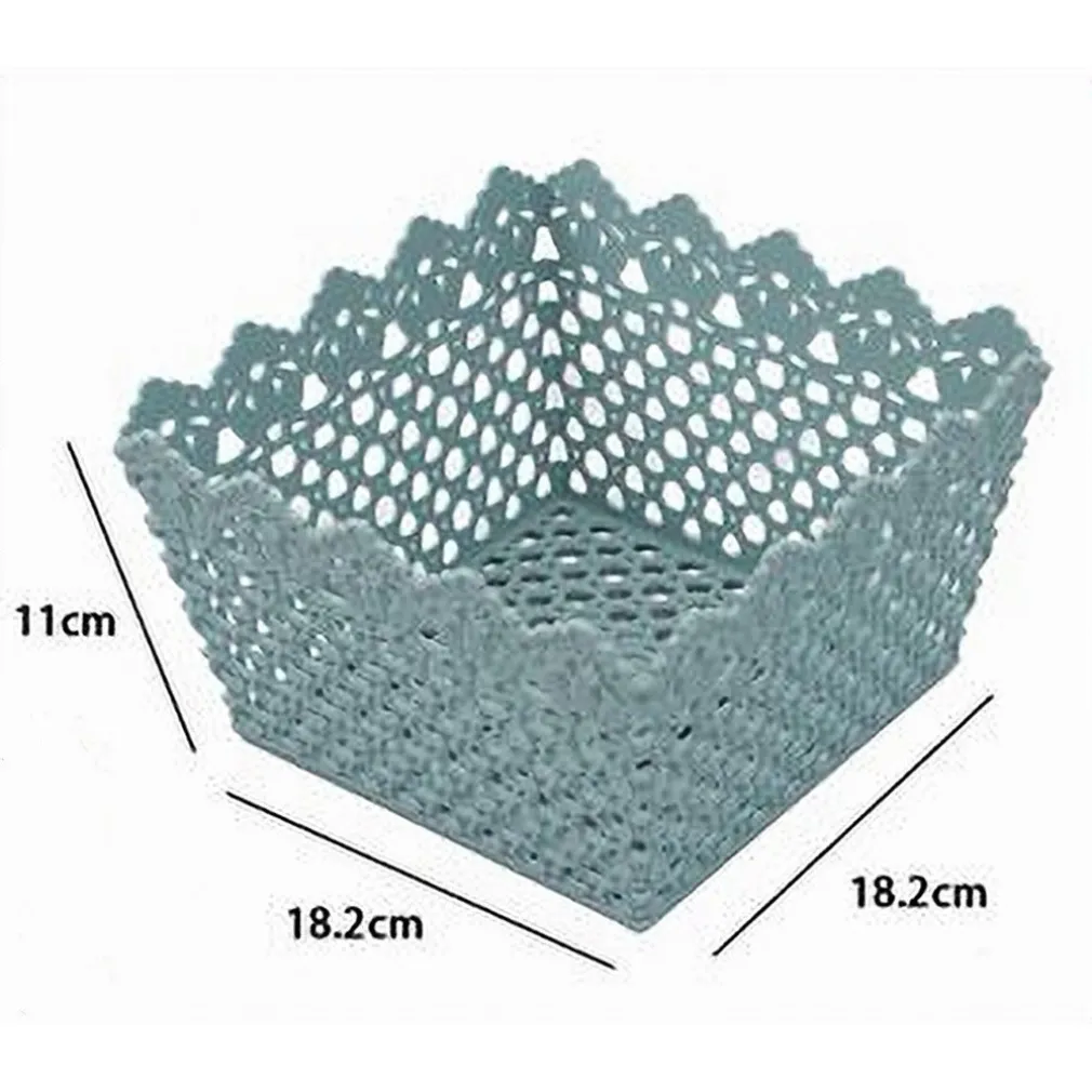 CESTINO PORTATUTTO OGGETTI CESTO MULTIUSO PLASTICA QUADRATO 18.2X18.2X11CM 79474