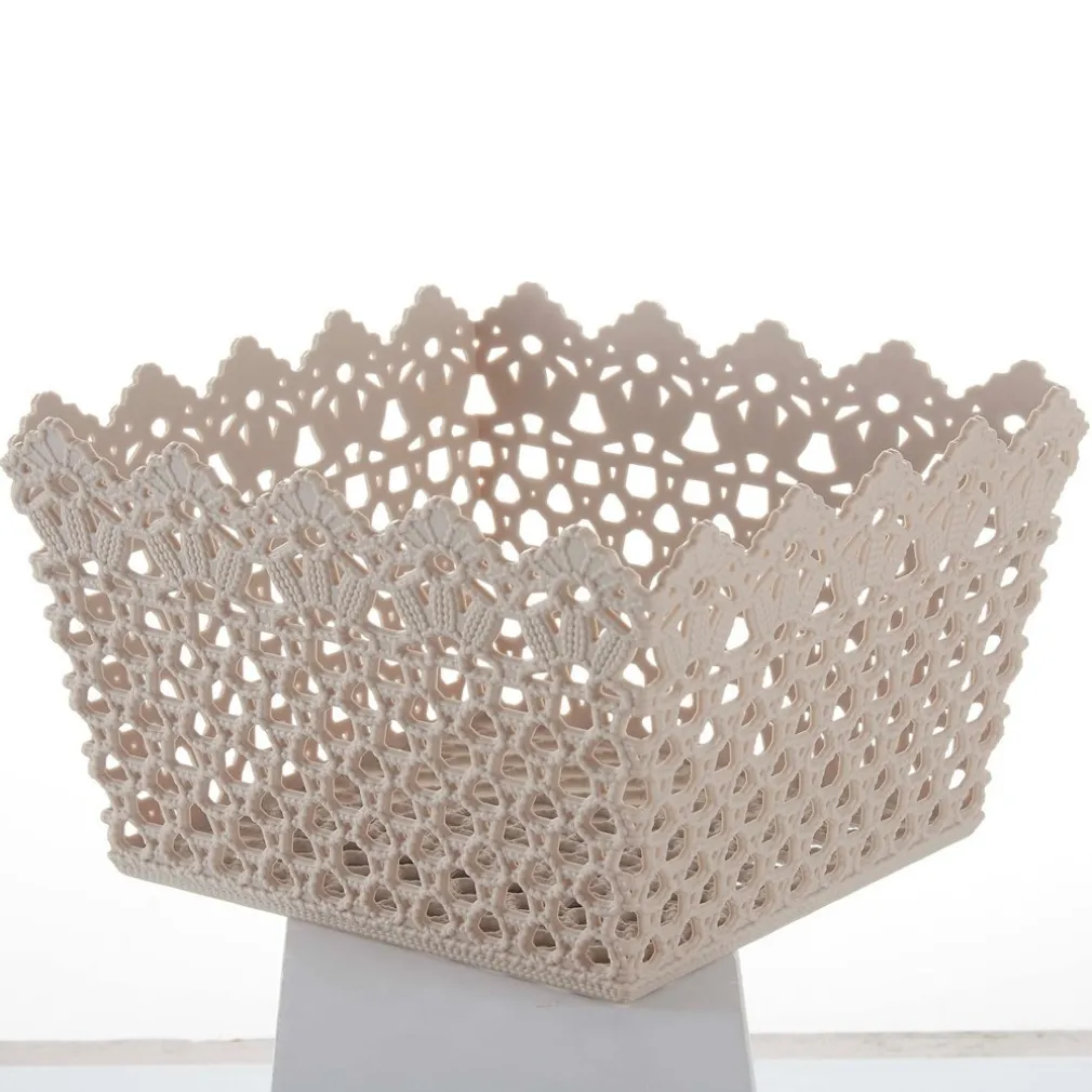 CESTINO PORTATUTTO OGGETTI CESTO MULTIUSO PLASTICA QUADRATO 18.2X18.2X11CM 79474