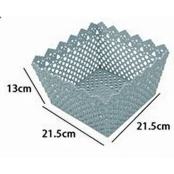CESTINO QUADRATO PORTA TUTTO OGGETTI MULTIUSO IN PLASTICA 21.5X21.5X13 CM 79475