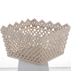 CESTINO QUADRATO PORTA TUTTO OGGETTI MULTIUSO IN PLASTICA 21.5X21.5X13 CM 79475