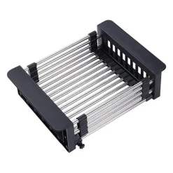 CESTINO REGOLABILE PER LAVELLO SCOLAPIATTI TELESCOPICO CESTELLO STOVIGLIE CUCINA