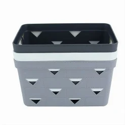 CESTO CESTINO PORTATUTTO OGGETTI ORGANIZZATORE RETTANGOLARE 25.8X17.7X14CM 10718