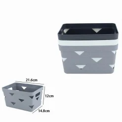 CESTO CESTINO PORTATUTTO OGGETTI ORGANIZZATORE RETTANGOLARE 21.6X14.8X12CM 10717