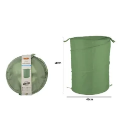 CESTO CONTENITORE PORTA BIANCHERIA BUCATO GIOCHI PIEGHEVOLE 42X50 CM VERDE 79852