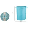 CESTO CONTENITORE PORTABIANCHERIA BUCATO GIOCHI PIEGHEVOLE 42X50CM CELESTE 79854