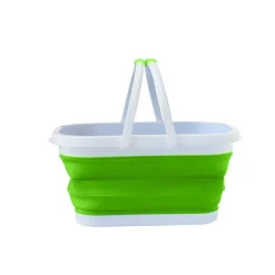 CESTO PIEGHEVOLE IN SILICONE MULTIUSO BAGNO CUCINA PIC NIC ALIMENTI 38X27X19CM