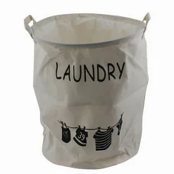 CESTO PORTA BIANCHERIA CON MANICI SACCA PANNI SPORCHI BAGNO CASA 35 X 45CM 10470